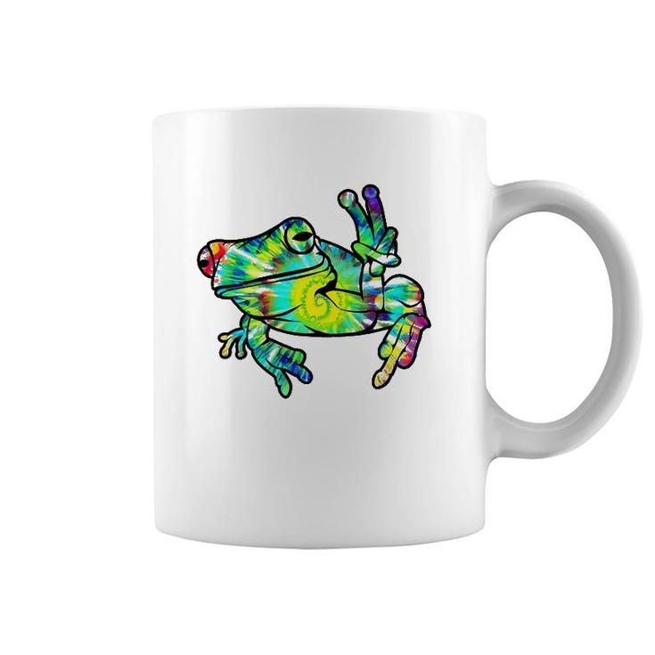 Cool Peace Frog Tie Dye For Boys And Girls Premium Coffee Mug