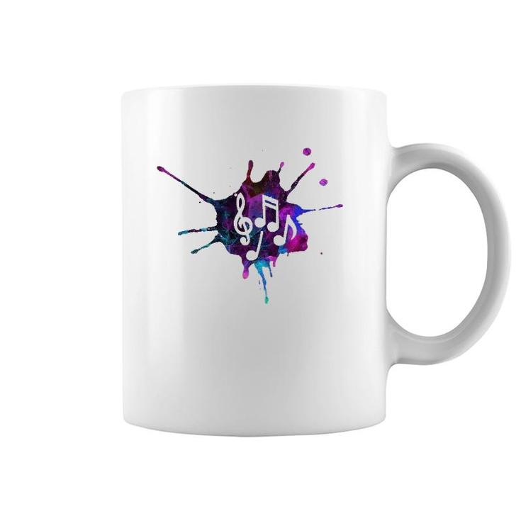 Cool Water Color Musical Notes Music And Arts Musicians Gift Coffee Mug