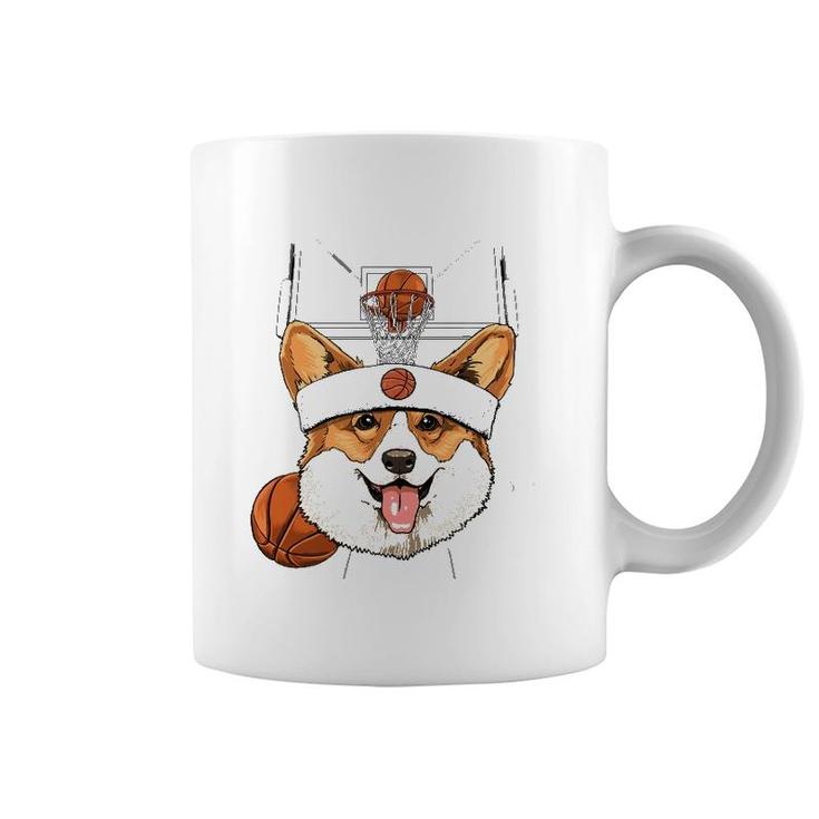 Corgi Basketball Dog Lovers Basketball Player Coffee Mug