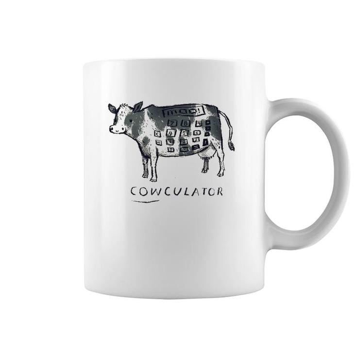 Cowculator Cow Cow Pun  Calculator Coffee Mug