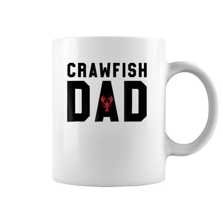Crawfish Dad Funny Cajun Crawfish Father's Day  - Black Coffee Mug