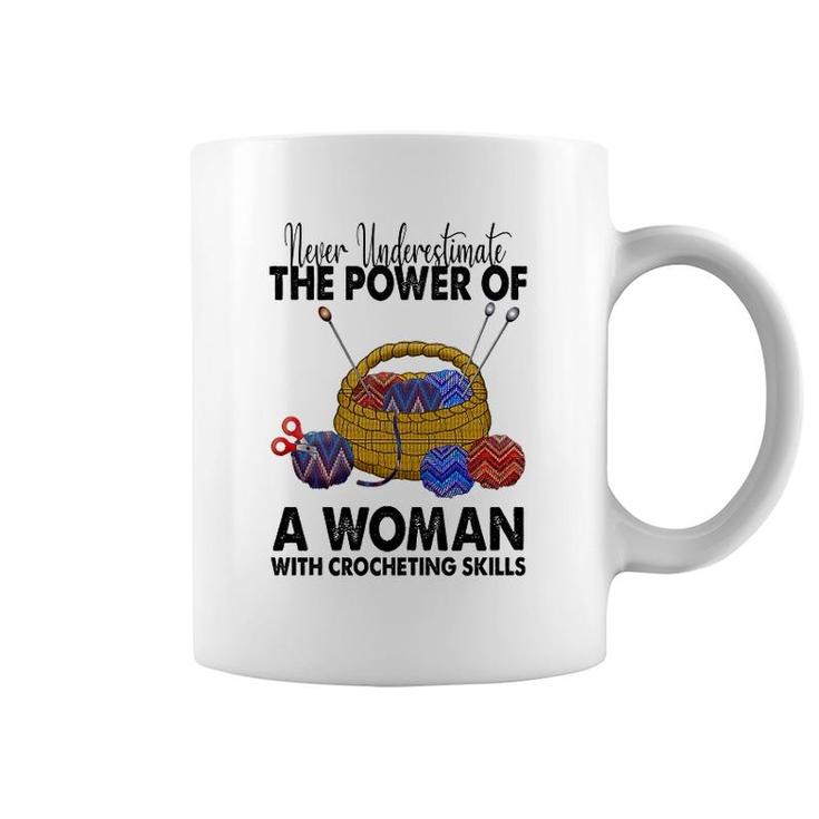 Crochet And Knitting Woman Coffee Mug