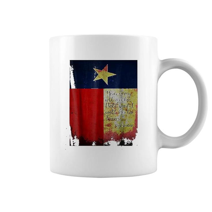Crockett Texas Flag Coffee Mug