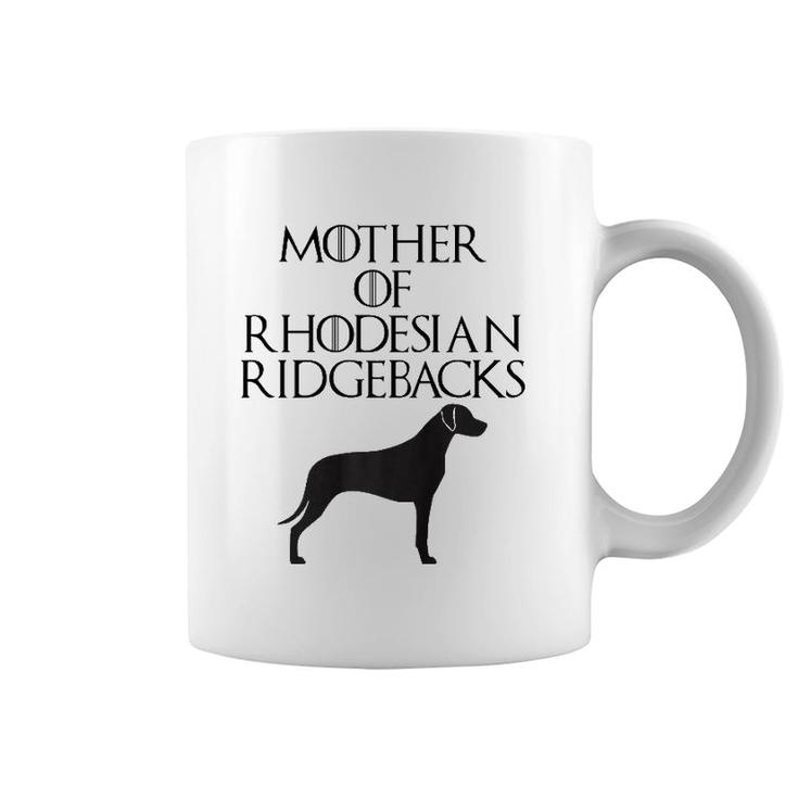 Cute Black Mother Of Rhodesian Ridgebacks Coffee Mug