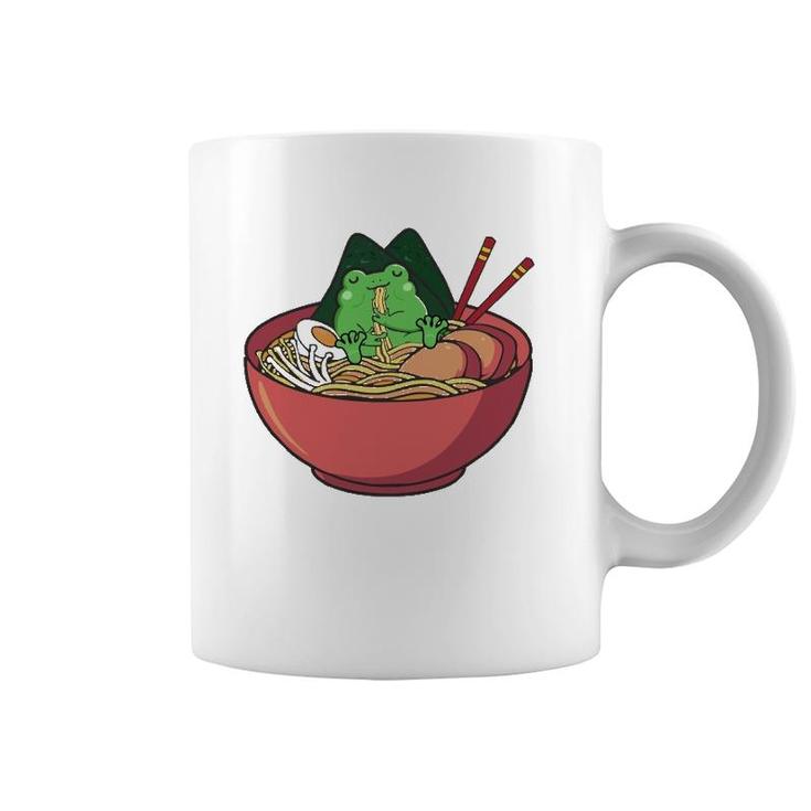 Cute Frog Eating Ramen Japanese Noodles Lover Funny  Coffee Mug