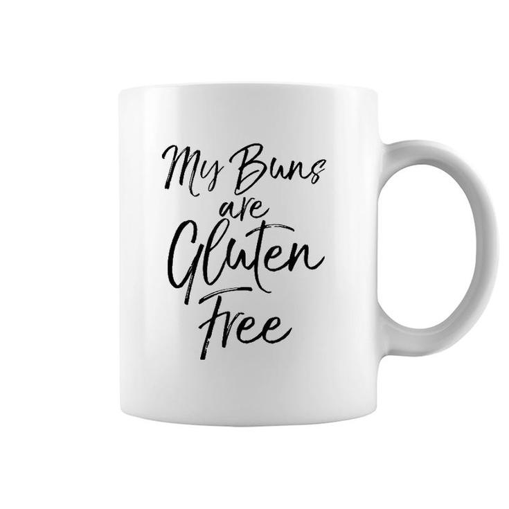 Cute Gluten Free Pun Workout Gift My Buns Are Gluten Free Tank Top Coffee Mug