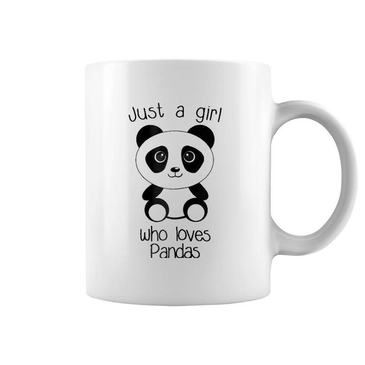 Cute Just A Girl Who Loves Pandas Gift Girls Coffee Mug