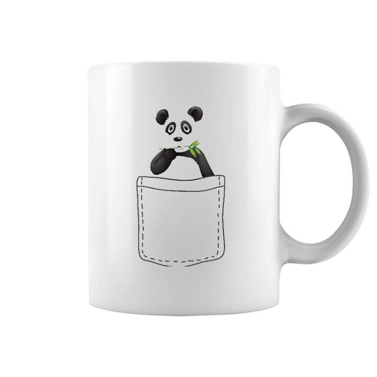 Cute Panda In The Pocket, Panda Coffee Mug