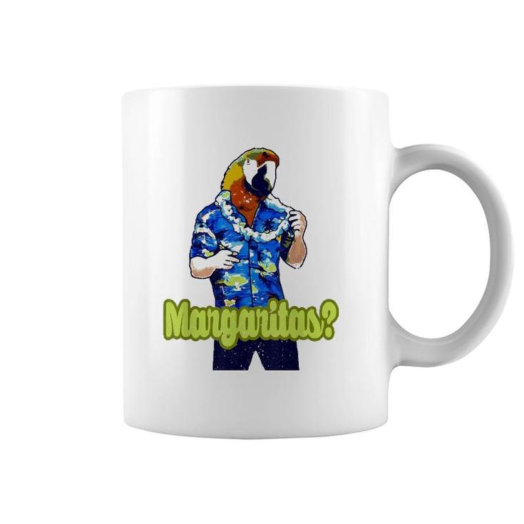 Cute Parrot Head Hawaiian Tropical Floral Print Coffee Mug
