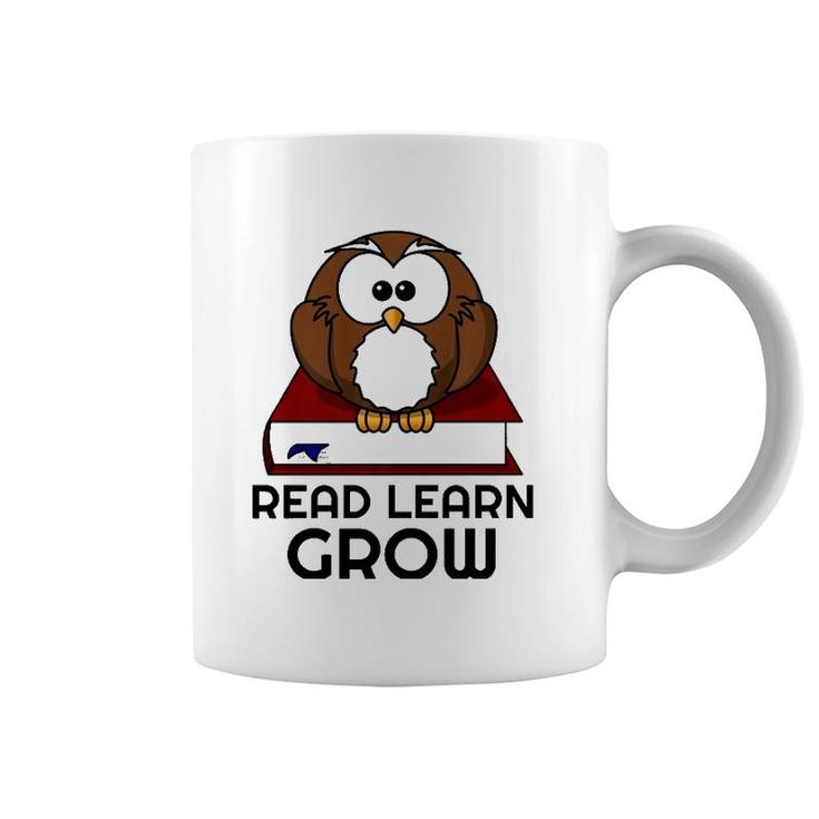 Cute Read Learn Grow Wise Owl English Teacher Design Coffee Mug