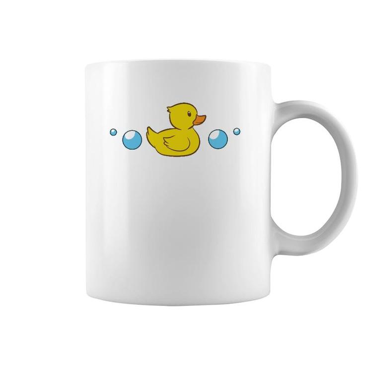 Cute Rubber Duck In Water Love Rubber Ducks  Coffee Mug