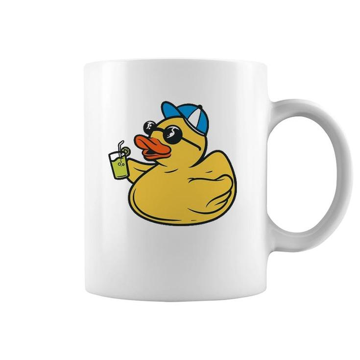 Cute Rubber Ducky Sunglasses Summer Party Duck Toy Kids Coffee Mug