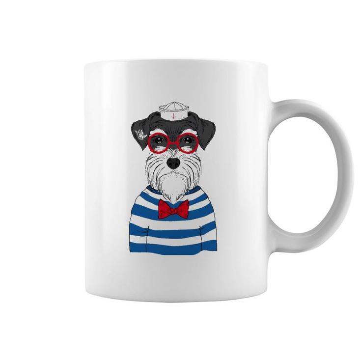Cute Schnauzer Sailor Dog Unisex Coffee Mug