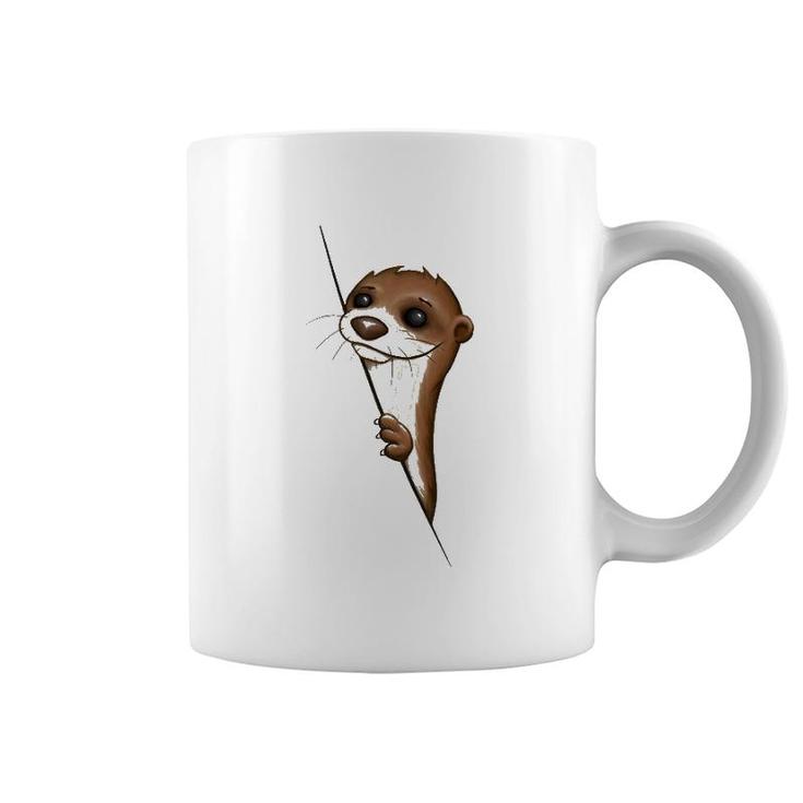 Cute Sea Otter Illustration Otter Fan Art Coffee Mug