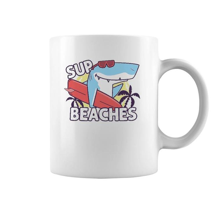 Cute Shark  Sup Beaches Coffee Mug