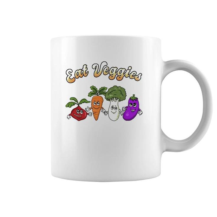 Cute Veggie Design For Men Women Vegetable Vegetarian Lovers Coffee Mug