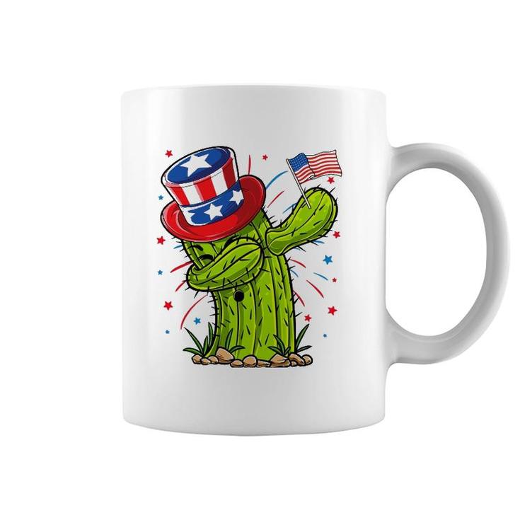 Dabbing Cactus 4Th Of July Women Usa Flag Succulent Coffee Mug