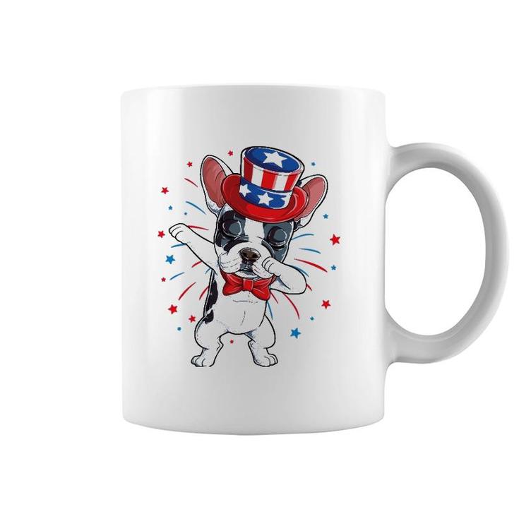 Dabbing French Bulldog 4Th Of July Men Usa Flag Coffee Mug