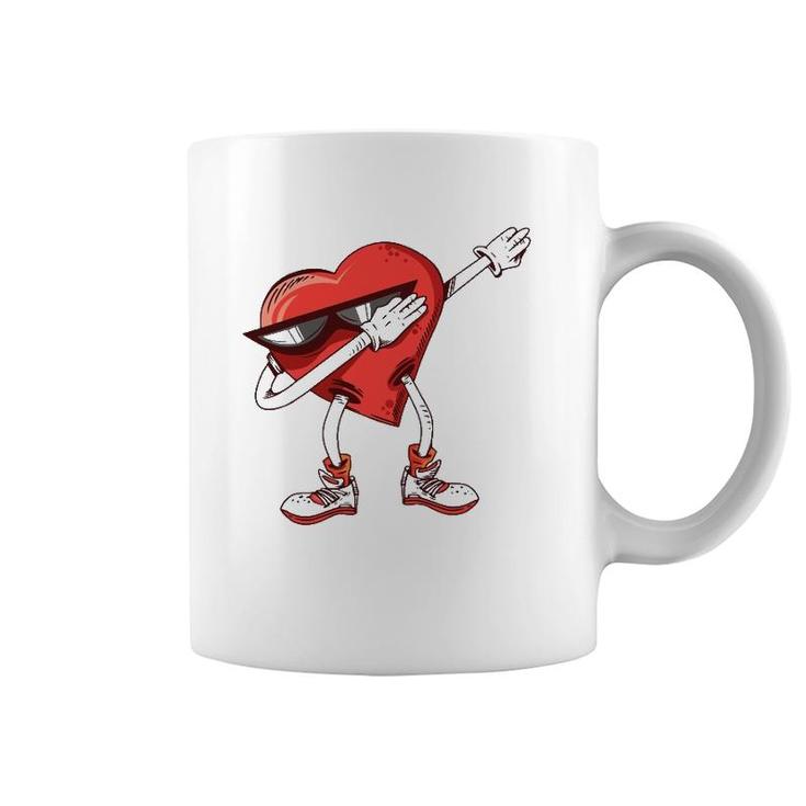 Dabbing Heart Dab Pose Valentines Day Gift For Kids Coffee Mug