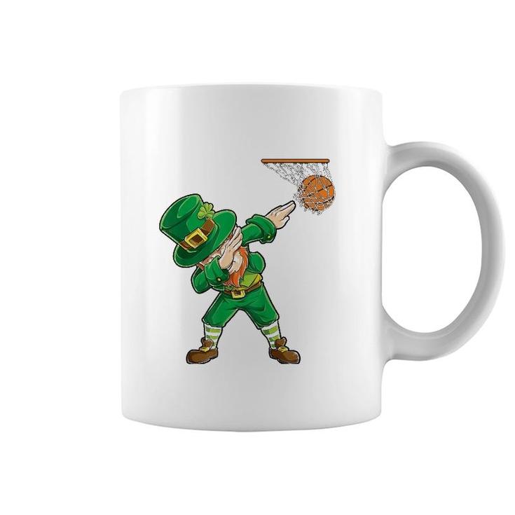 Dabbing Leprechaun Basketball St Patrick's Day Boys Men Gift Coffee Mug