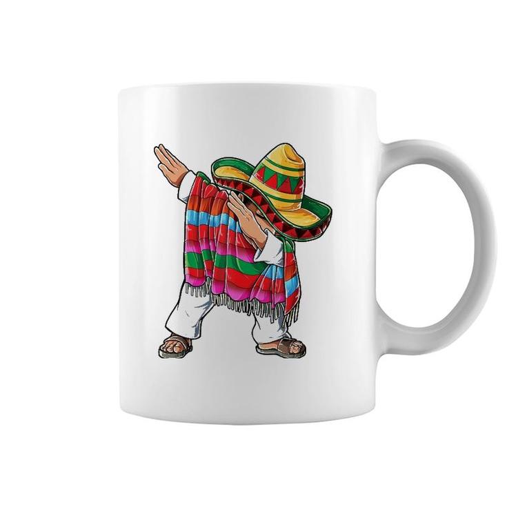 Dabbing Mexican Poncho Cinco De Mayo Boys Men Sombrero Dab Tank Top Coffee Mug