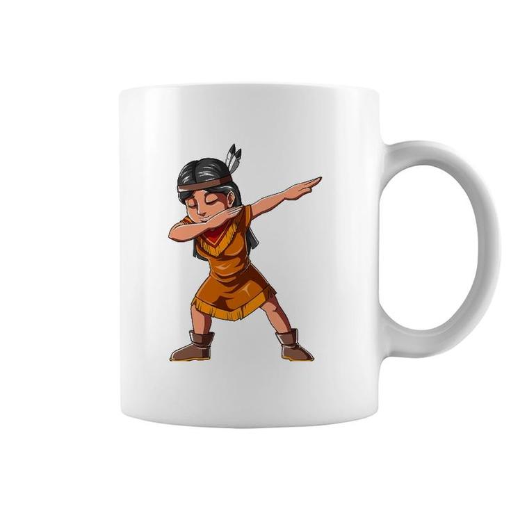 Dabbing Native Girl Dabbing Indian American Native Girl Coffee Mug