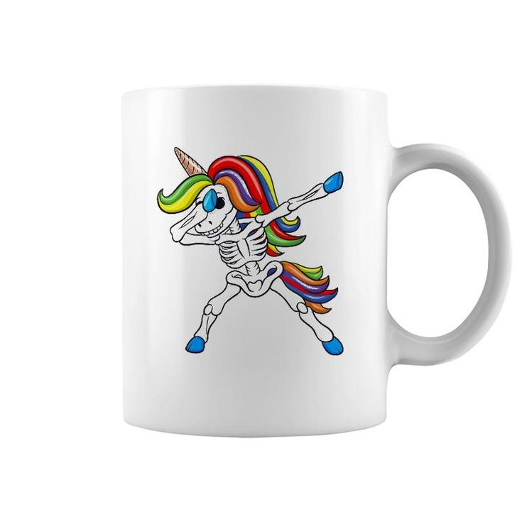 Dabbing Skeleton Unicorn  Kids Girls Halloween Gift Dab Coffee Mug