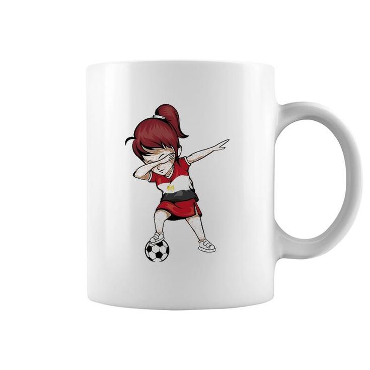 Dabbing Soccer Girl Egypt Jersey  - Egyptian Football Coffee Mug