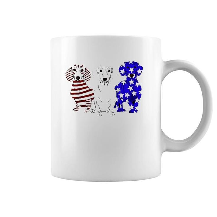 Dachshund American Flag 4Th Of July Coffee Mug
