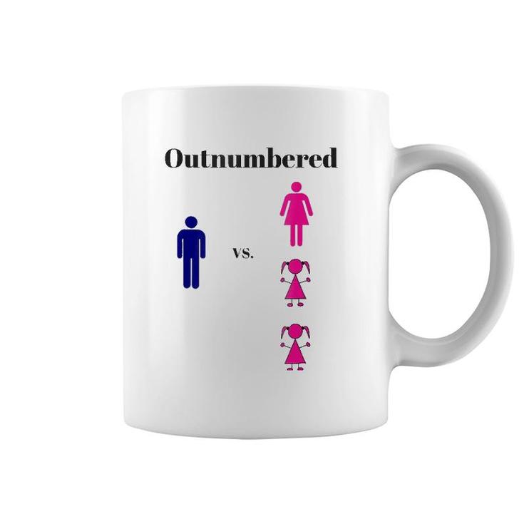 Dad Is Outnumbered 3 To 1 Funny Coffee Mug