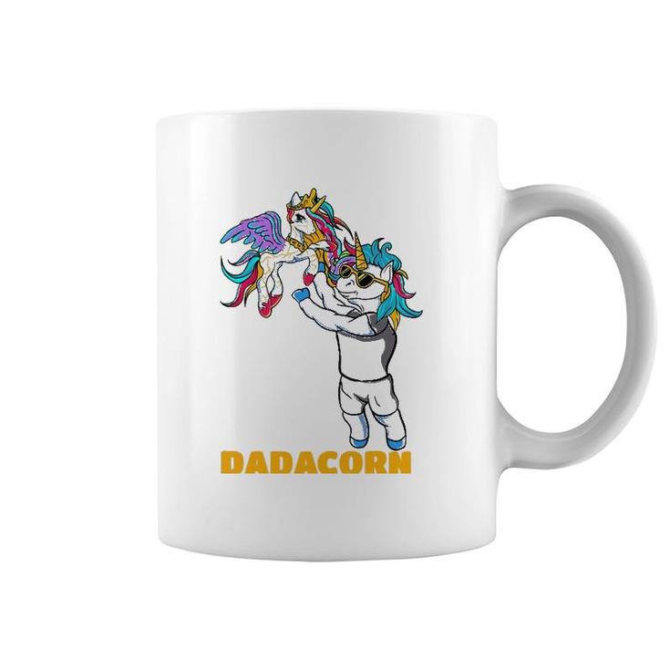 Dadacorn Unicorn Dad For A Family Daddy Father's Day Coffee Mug