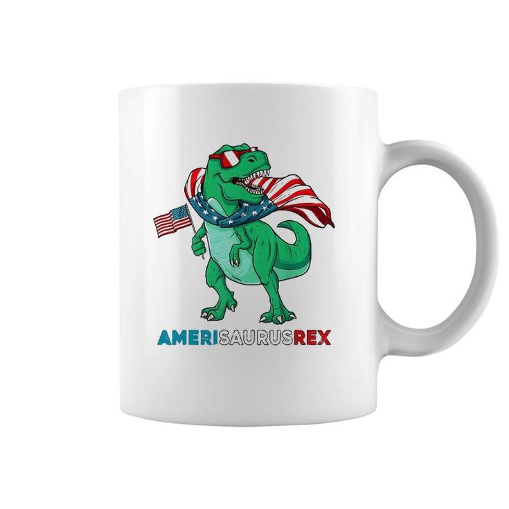 Dinosaur 4Th Of July Kids Boys Men Amerisaurusrex Funny Coffee Mug