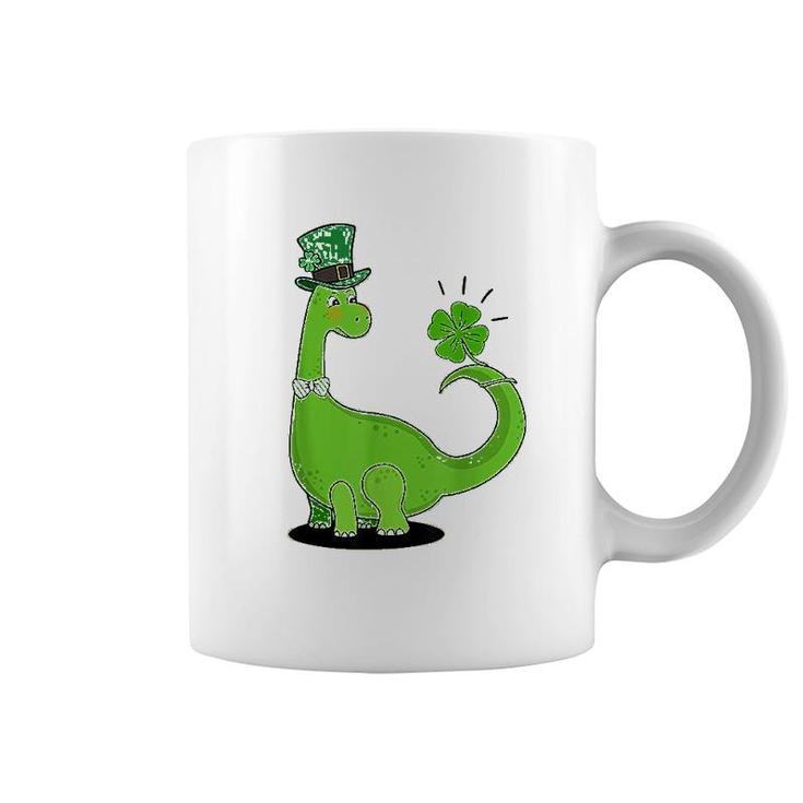 Dinosaur Shamrock St Patricks Day Coffee Mug