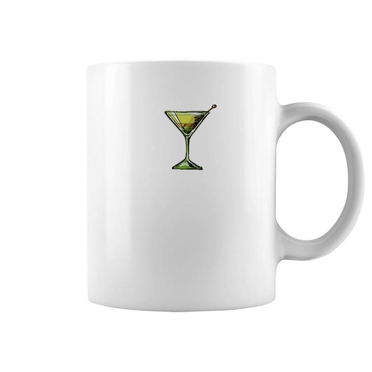 Dirty Martini Heartbeat Cocktail Glass Happy Hour  Coffee Mug