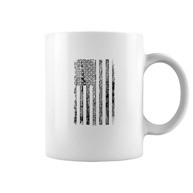 Distressed Black Usa Flag United States Coffee Mug