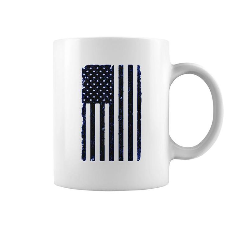 Distressed Black Usa Flag United States Coffee Mug