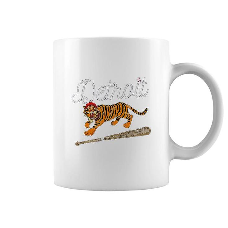Distressed Tiger Mascot Funny Sport Tiger Design Coffee Mug