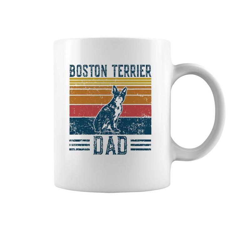 Dog Dad - Vintage Boston Terrier Dad Coffee Mug
