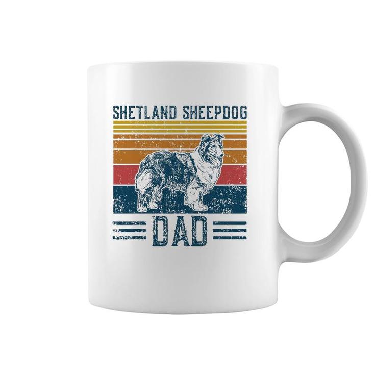 Dog Shetland Sheepdog Dad Vintage Shetland Sheepdog Dad Coffee Mug