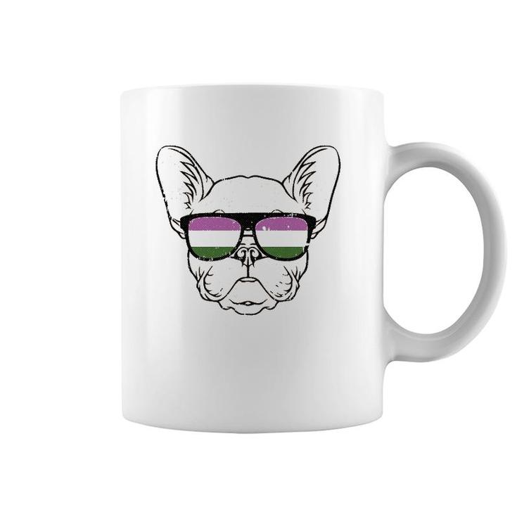 Dog Sunglasses Gender-Queer Pride Puppy Lover Lgbt-Q Ally Coffee Mug
