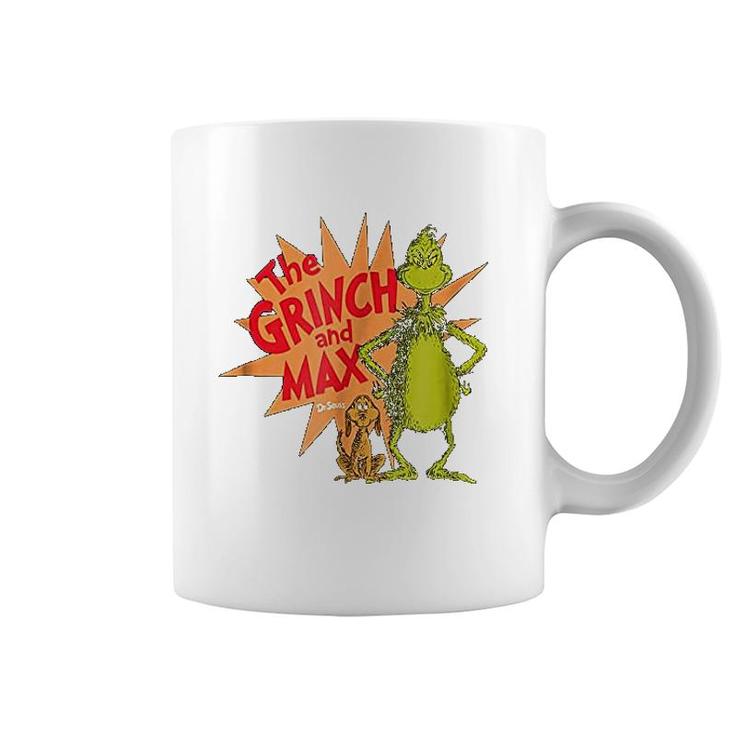 Dr Seuss Grinch And Max Burst Coffee Mug