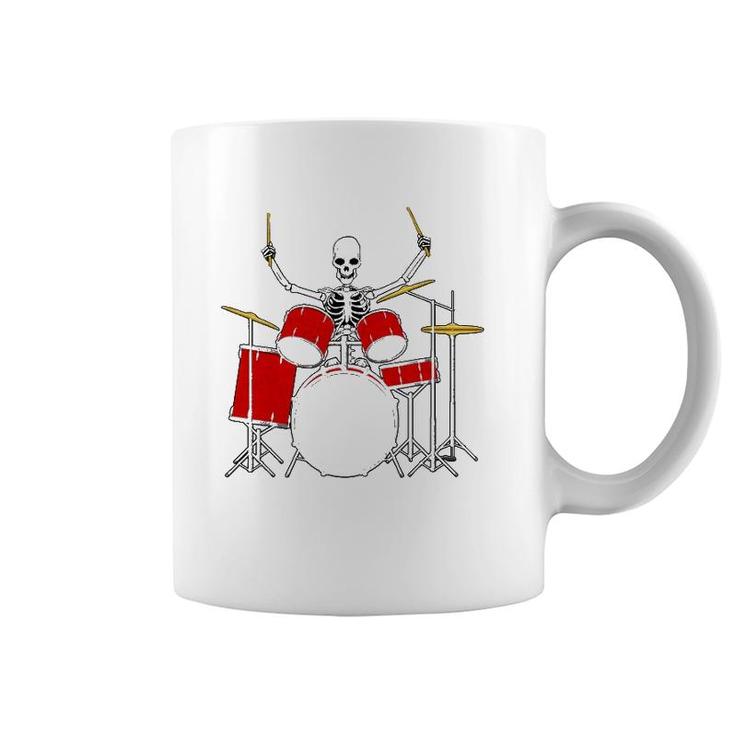 Drummer Skeletton Drummer Musician Drumsticks Coffee Mug