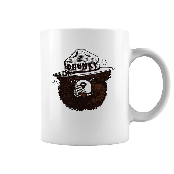 Drunky The Bear Drunking Gift Coffee Mug