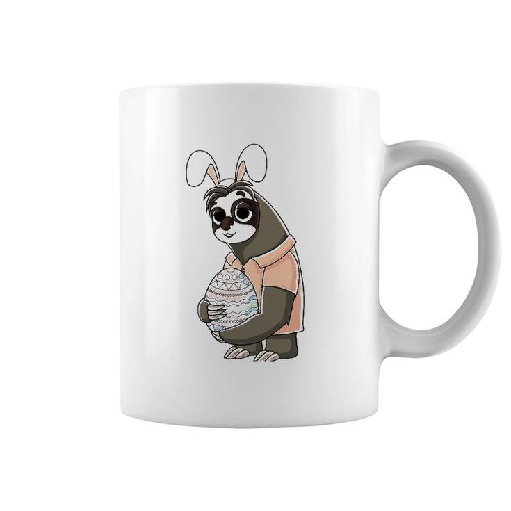 Easter Sloth  Easter Bunny Ears Rabbit Sloth Easter Egg Coffee Mug