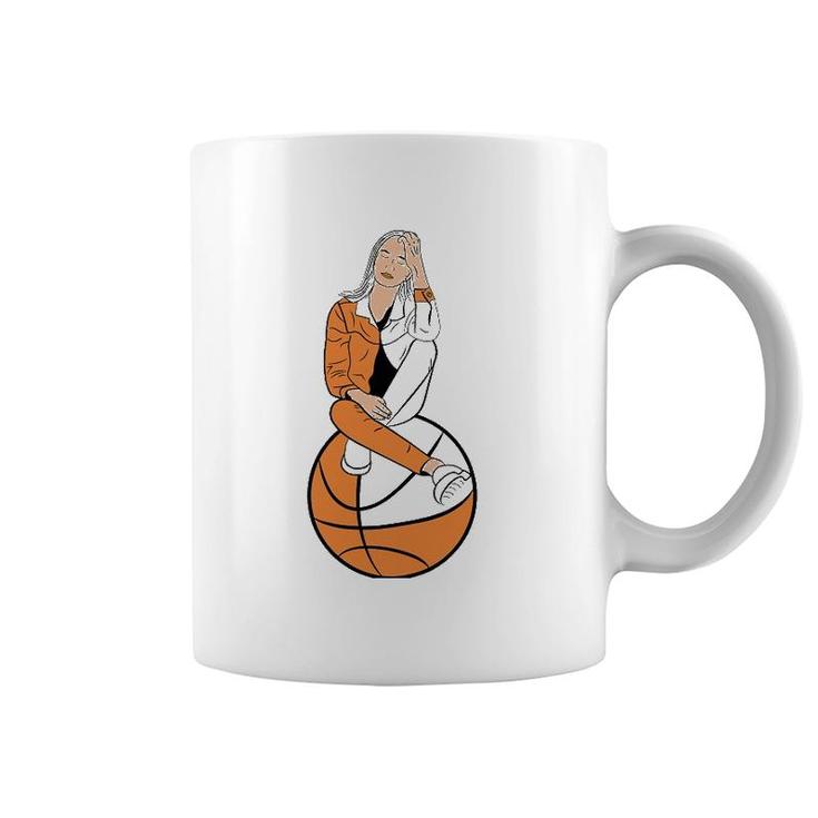 Elegant Girl Basketball Sport Lover Coffee Mug