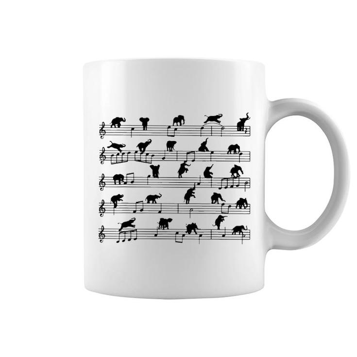 Elephant Music Sheet Coffee Mug Elephant Music Sheet Coffee Mug