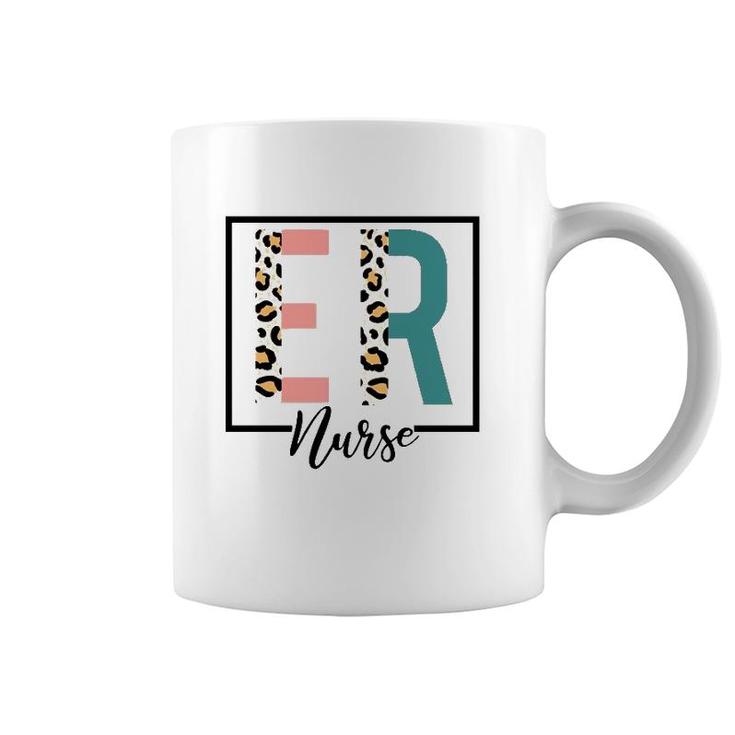 Emergency Room Nurse Leopard Print Coffee Mug