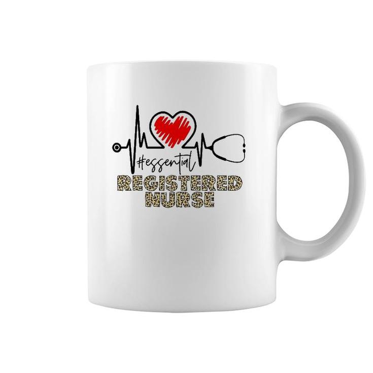 Essential Registered Nurse Essential Worker Nursing Leopard Coffee Mug