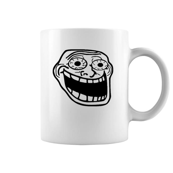 Excited Troll Face Meme Coffee Mug