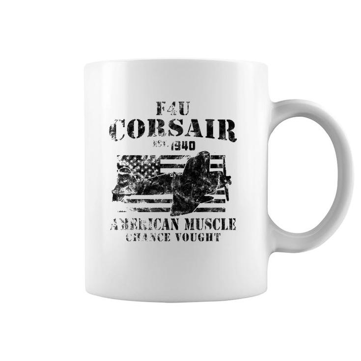 F4u Corsair Wwii Fighter American Muscle Vintage Coffee Mug